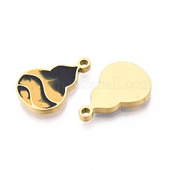 Подвески в форме тыквы из нержавеющей стали 304 с эмалью.&nbsp;STAS-T073-12G