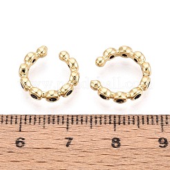 Серьги-каффы из латуни с паве из кубического циркония&nbsp;EJEW-T049-03A-G