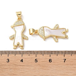 Латунные микропаве прозрачные подвески с фианитом KK-B083-28B-G
