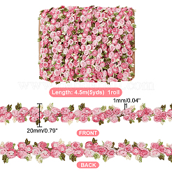 4.6~5 Yards Blumen-Polyester-Besatzband&nbsp;OCOR-PH0001-97C