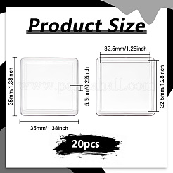 Квадратные акриловые ящики для хранения CON-WH0089-86