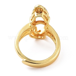 Покрытие стойки латунь дракона микро паве кубический цирконий регулируемые кольцевые компоненты KK-Q819-07G