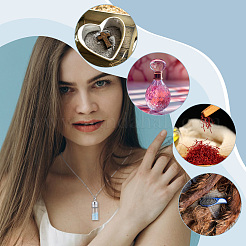 Наборы для самостоятельного изготовления ожерелья из стеклянной бутылки&nbsp;DIY-UN0007-62A