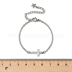 Браслеты из нержавеющей стали 304 с поперечными связями BJEW-F500-03P