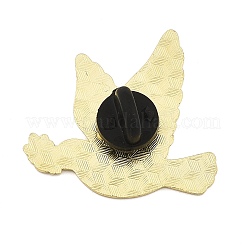 Emaille-Broschen mit Liebes- und Friedenstaubenmotiv&nbsp;AL-I001-01G-01