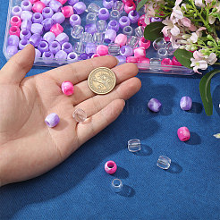 3 пакетик 3-х цветных пластиковых европейских бусин KY-CA0001-63A