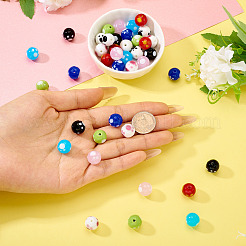 40шт 8 цвета бусины лэмпворк ручной работы LAMP-TA0001-54A