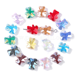 100шт гальванические прозрачные стеклянные бусины&nbsp;EGLA-CJ0001-15