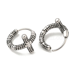 Pendientes de aro de acero inoxidable quirúrgico 316&nbsp;EJEW-D096-14J-AS
