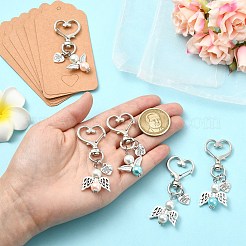 Adornos colgantes de aleación y perlas de vidrio perlado&nbsp;HJEW-CJ00071