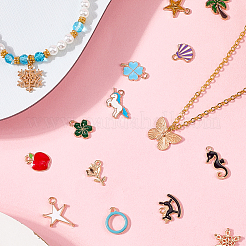 300 шт. Подвески из сплава с эмалью&nbsp;ENAM-SP0001-07