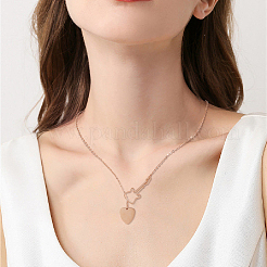 3шт. набор из 3-х цветных ожерелий-лариатов из нержавеющей стали NJEW-AN0001-65