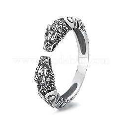 Регулируемые манжеты из стерлингового серебра дракон 925 FS-WGB89B1-01