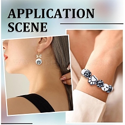 Деревянные европейские бусины с принтом в виде отпечатков лап&nbsp;WOOD-YW0001-77