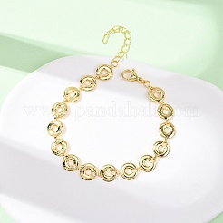 Браслеты из латунной цепочки для женщин&nbsp;BJEW-C140-09G