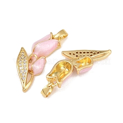 Pendentifs en laiton zircon cubique transparent&nbsp;CU-CBAA571-13G-A