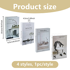 4 pièce de 4 styles de faux livre en papier&nbsp;HOUS-DC0001-01