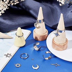 Набор для самостоятельного изготовления кольца-манжеты из нержавеющей стали в виде звезды и луны&nbsp;DIY-SC0026-17P