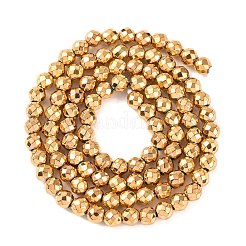 Гальванические нити из синтетических немагнитных гематитовых бусин G-H027-B01-03