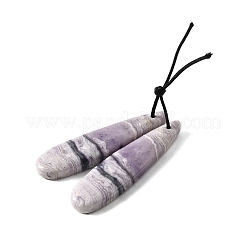 Подвески из натурального фиолетового малахита&nbsp;G-L617-G04-10x40mm