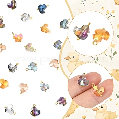 45шт 9 цвета стеклянные подвески&nbsp;PALLOY-YW00136