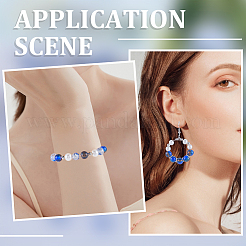 3 нити двухцветных кракле-прозрачных стеклянных бусин&nbsp;CCG-SP0001-01B