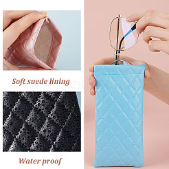 5 шт. 5-цветный чехол для солнцезащитных очков из искусственной кожи AJEW-GL0002-52