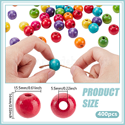 400шт деревянные европейские бусины&nbsp;WOOD-UN0001-29