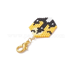 5 ciondolo decorativo con perline di vetro per Halloween&nbsp;HJEW-MZ00343-02