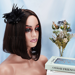 Женские заколки для волос из кожи аллигатора с перьями OHAR-WH0034-13A