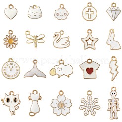 40шт 20 стиля подвески из сплава с эмалью&nbsp;ENAM-FS0003-32