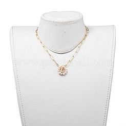 Ensembles de bijoux collier et bracelet chaînes trombones en laiton&nbsp;SJEW-JS01098