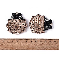 Handgefertigte große Anhänger aus Polymerclay und Strass&nbsp;FIND-Q123-01A