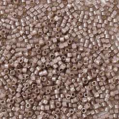 MIYUKIデリカビーズ  シリンダー  日本製シードビーズ  11/0  （db1460)シルバー裏地シナモンオパール  1.3x1.6mm  穴：0.8mm  約2000PCS /ボトル  10 G /ボトル&nbsp;SEED-JP0008-DB1460