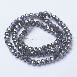 Abalorios de vidrio electroplate hebras&nbsp;EGLA-A034-J10mm-Y01