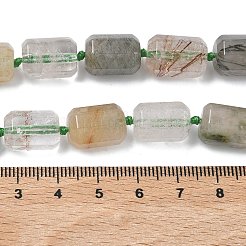 Нити бусин из натурального зеленого рутилированного кварца&nbsp;G-C270-L01