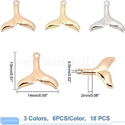 18шт 3 цвета латунные подвески KK-FH0002-40
