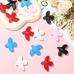 10шт 5 цвета выпечки окрашенные стеклянные бусины&nbsp;LAMP-YW0004-18