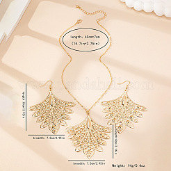 Ожерелья и серьги-подвески из сплава «Хвост феникса»&nbsp;FS-WGDD50B-01