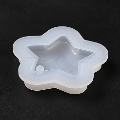 DIYペンダントシリコンモールド  樹脂型  UVレジン用  エポキシ樹脂ジュエリー作り  スター  48.5x50.5x8.5mm  穴：4mm&nbsp;SIMO-H009-08O