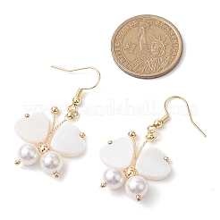 Латунь болтающийся серьги EJEW-TA00544