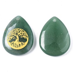 Pendenti avventurina verde naturale&nbsp;G-T122-71I