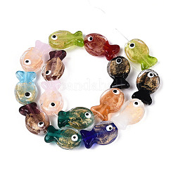 Ручной золотой фольги стекло бисер нитей FOIL-N032-01