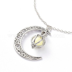 Ожерелья с подвесками из светящегося сплава NJEW-F284-05B