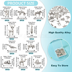 50 шт. 10 подвески из сплава в тибетском стиле с животными&nbsp;FIND-TA0008-19