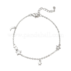 Braccialetti con ciondoli in ottone smaltato bianco&nbsp;KK-CBA6980-29P