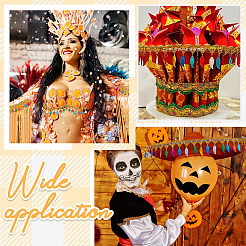 Отделка из полиэстерового цветного кружева с кисточками&nbsp;SRIB-WH0011-308B