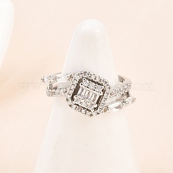 Манжеты из латуни с микро паве кубический цирконий для женщин RJEW-Z113-51P