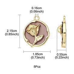 Подвески из эмали из сплава с покрытием 5 шт.&nbsp;ENAM-YW0002-45