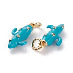 Латунные микропаве прозрачные подвески с фианитом KK-C100-17G-02